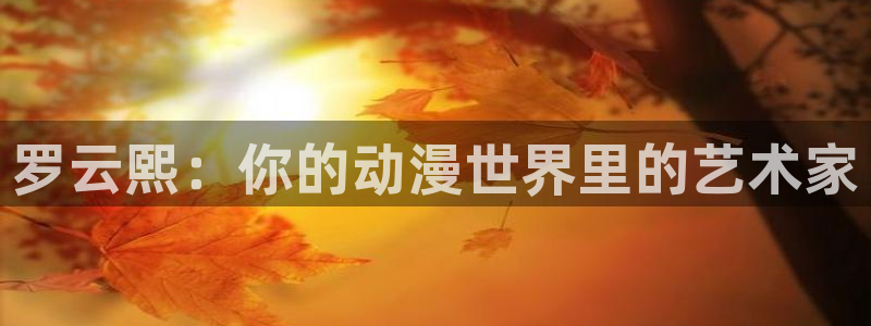 age动漫网上看：罗云熙：你的动漫世界里的艺术家