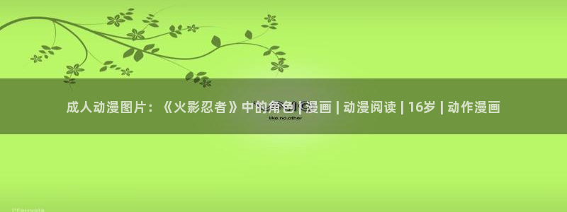 age动漫omofun：成人动漫图片：《火影忍者》中的角色 | 漫画 | 动漫阅读 | 16岁 | 动作漫画